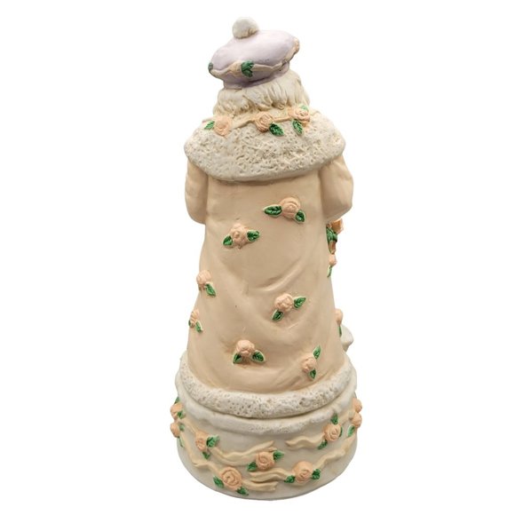 Victorian Santa Musical Porcelain Bisque Santa Claus Geese Roses Bells - Picture 3 of 11